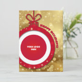 Joyeuses fêtes. Cartes d'entreprise du logo person (Debout devant)