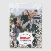 Joyeuses fêtes. Cartes photos magnétiques (Devant)