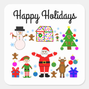 Joyeuses fêtes Collecte de Noël #1-2 Stickers