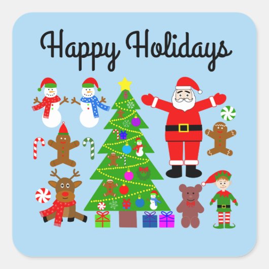 Joyeuses fêtes Collecte de Noël #3-2 Stickers (Devant)