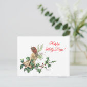 Joyeuses Fêtes de Holly ! Carte postale d'art fan (Debout devant)