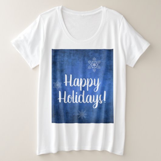 Joyeuses fêtes de neige en bleu (Design devant)
