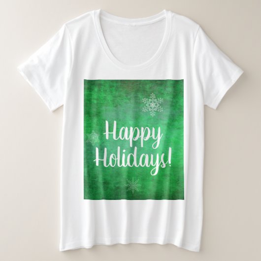 Joyeuses fêtes de neige sur vert (Design devant)