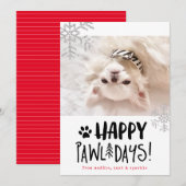 Joyeuses fêtes de Pawlidays | Carte de vœux de vac (Devant / Derrière)