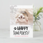 Joyeuses fêtes de Pawlidays | Carte de vœux de vac (Debout devant)