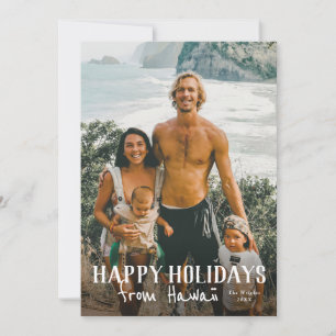 Joyeuses Fêtes depuis Hawaii carte de vœux photo d