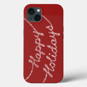 Joyeuses fêtes en coque iphone String Lights (Verso)