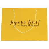 Joyeuses fêtes en sac cadeau français (Devant)