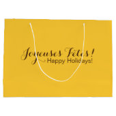 Joyeuses fêtes en sac cadeau français (Dos)