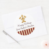 Joyeuses Fêtes Étiquette de Biscuit de Noël Maison (Enveloppe)
