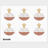 Joyeuses Fêtes Étiquette de Biscuit de Noël Maison (Feuille)