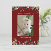 Joyeuses Fêtes ! Feuillage d'hiver, Carte de vœux  (Debout devant)