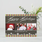 Joyeuses fêtes Flocon de neige et Carte photo de n (Debout devant)