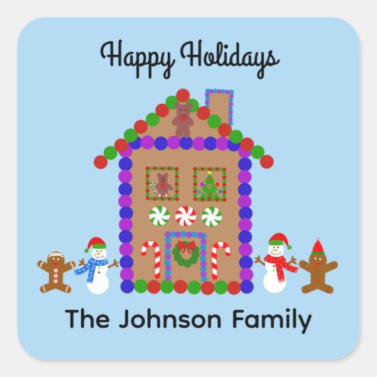 Joyeuses fêtes Gingerbread House #1 Stickers (Devant)