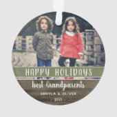 Joyeuses fêtes Grand-parents Photo Noël (dos)