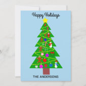 Joyeuses fêtes jolies sapin de Noël #1 Carte de va (Devant)