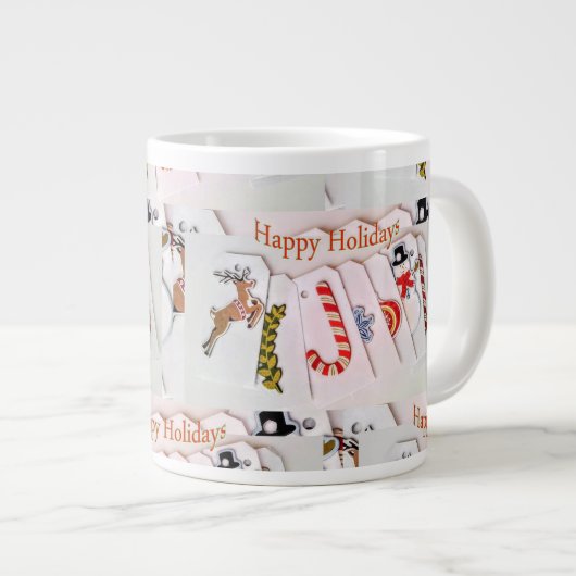 Joyeuses fêtes Jumbo Mug (Devant droit)