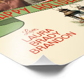 Joyeuses fêtes Lanternes de Noël Photo personnalis (Coin)