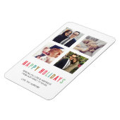 Joyeuses fêtes | Magnet photo moderne et brillant (Côté Gauche)