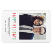 Joyeuses fêtes | Magnet photo moderne et brillant (Horizontal)