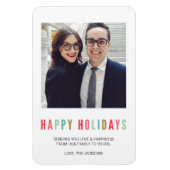 Joyeuses fêtes | Magnet photo moderne et brillant (Vertical)