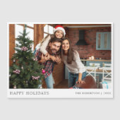 Joyeuses fêtes Magnétique moderne photo carte post (Devant)