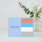 Joyeuses Fêtes Minimalisme Géométrie Carte Postale (Debout devant)