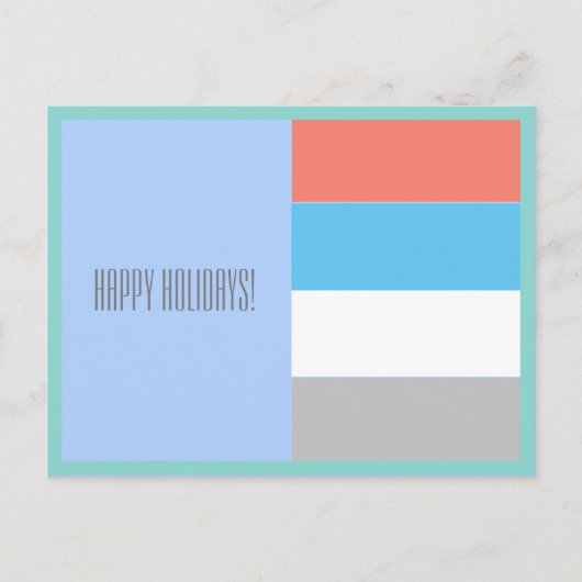 Joyeuses Fêtes Minimalisme Géométrie Carte Postale (Devant)