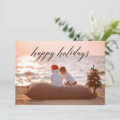 Joyeuses Fêtes Noël Carte Photo Belle Type (Debout devant)