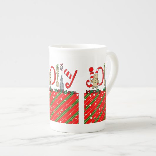 Joyeuses fêtes Noël Croire Chine Mug (Devant droit)