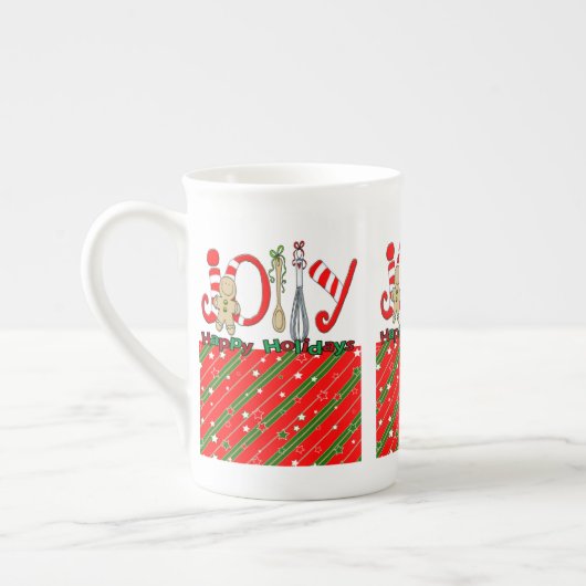 Joyeuses fêtes Noël Croire Chine Mug (Gauche)