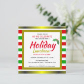 Joyeuses fêtes Noël Déjeuner Invitation (Debout devant)