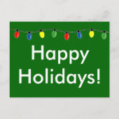 Joyeuses fêtes Noël lumières cartes postales (Devant)