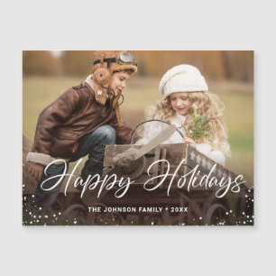 Joyeuses fêtes Noël PHOTO Carte magnétique