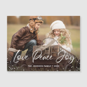 Joyeuses fêtes Noël PHOTO Carte magnétique