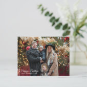 Joyeuses fêtes Noël Photo Greeting Cartes postales (Debout devant)