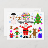 Joyeuses fêtes Noël Rassemblement #1 Carte postale (Devant / Derrière)