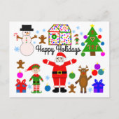 Joyeuses fêtes Noël Rassemblement #1 Carte postale (Devant)