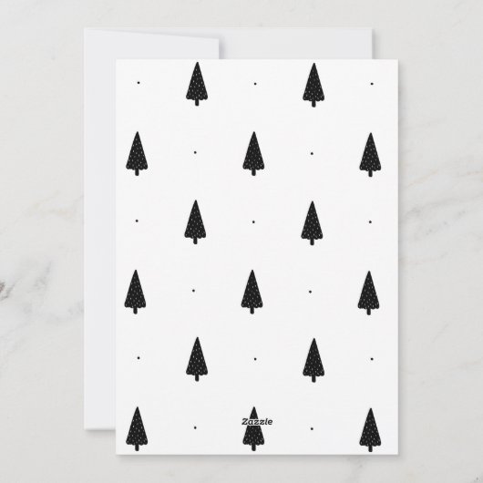 Joyeuses Fêtes noir et blanc Carte de vacances pho (Dos)