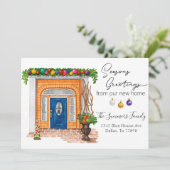 Joyeuses Fêtes Nouvelle maison Faire-part déménage (Debout devant)