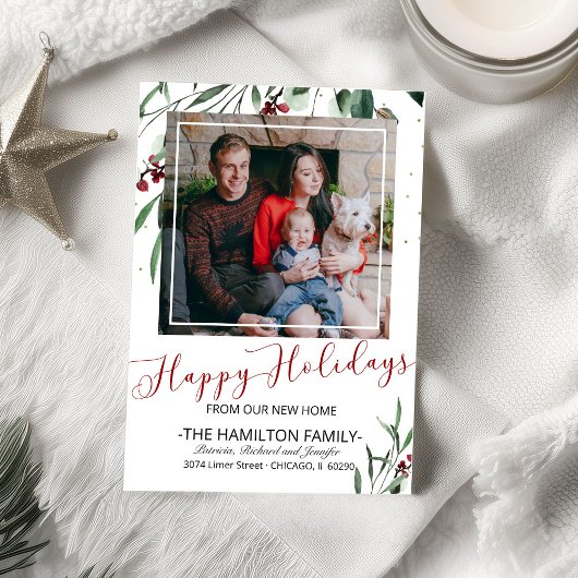 Joyeuses Fêtes Nouvelle Maison Moving Faire-part P