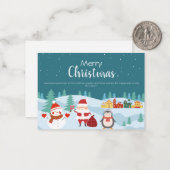 Joyeuses Fêtes Personnalisées Carte de Noël modern (Devant/Arrière en situation)