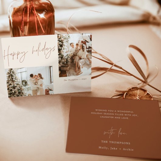 Joyeuses Fêtes Photo Carte de Noël | Boho Modern