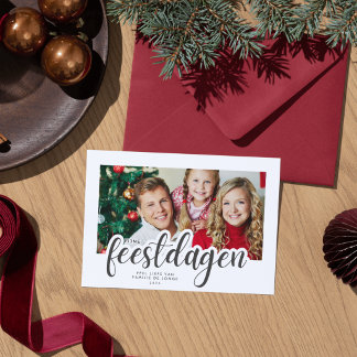 Joyeuses Fêtes Photo Famille Carte de Noël