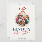 Joyeuses Fêtes Photo Ornament Carte de vacances (Devant)