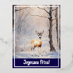 Joyeuses fêtes - ree no2 folie feestdagen briefkaart