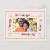 Joyeuses fêtes Rétro Noël Carte postale (Devant)