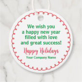 Joyeuses fêtes ronde Kraft cadeau étiquette person (Devant)