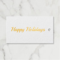 joyeuses fêtes simple minimale étiquette cadeau en