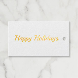 joyeuses fêtes simple minimale étiquette cadeau en